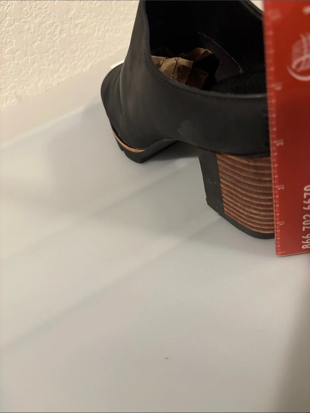 Sorel Black Addington Mule boots SZ 8.5 stacked heel slip on waterproof leather - Picture 12 of 12